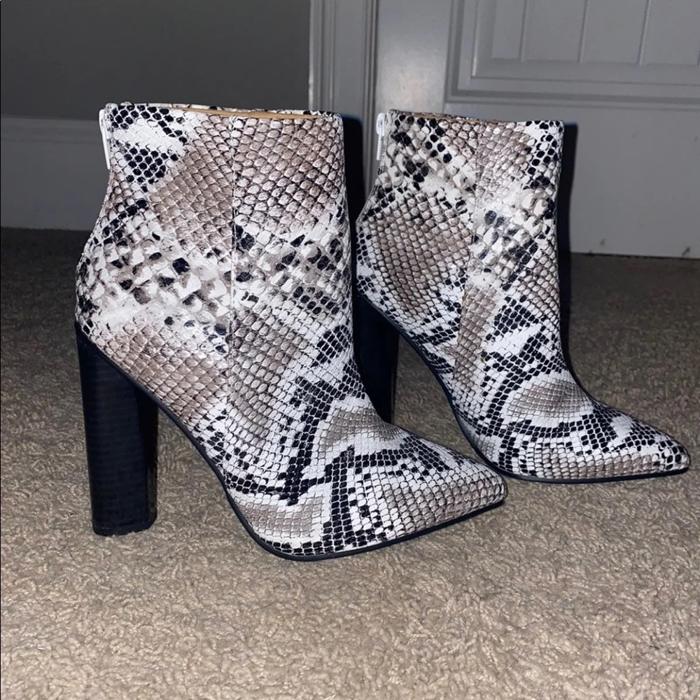 Snakeskin Booties (8)